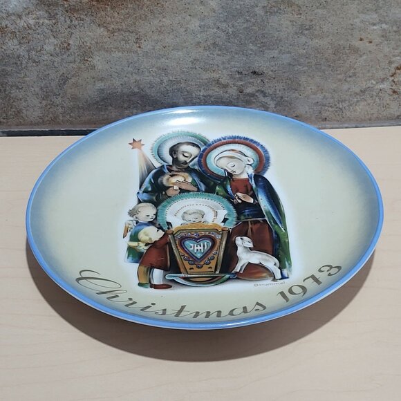 Schmid Hummel Christmas Plate 1973 Che Nativity What A Nativity Decorative Wall - Picture 3 of 10